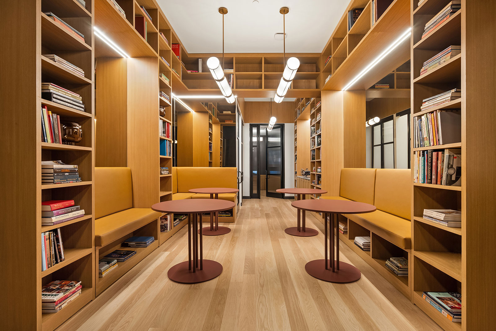 Coworking space with conference room and private work pods at 1975 Madison Harlem